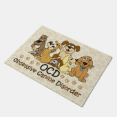 OCD Obsessief Canine Disorder Deurmat (Schuin)