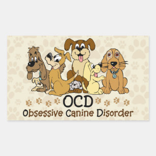 OCD Obsessief Canine Disorder Rechthoekige Sticker