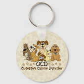 OCD Obsessief Canine Disorder Sleutelhanger (Achterkant)