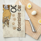 OCD Obsessief Canine Disorder Theedoek (Quarter Fold)