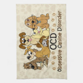 OCD Obsessief Canine Disorder Theedoek (Verticaal)