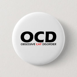 OCD - Obsessief-Cat stoornis Ronde Button 5,7 Cm