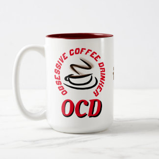 OCD/Obsessief Coffee Drinker Tweekleurige Koffiemok
