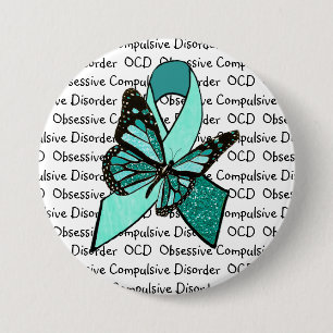 OCD Obsessief Compulsive Disorder Awareness Ribbon Ronde Button 7,6 Cm