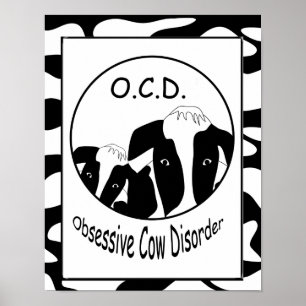 OCD Obsessief Koe Disorder Poster