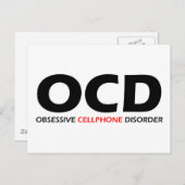 OCD - Obsessieve Cellphone Disorder Briefkaart (Voorkant / Achterkant)