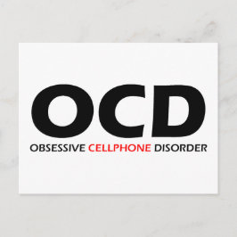 OCD - Obsessieve Cellphone Disorder Briefkaart