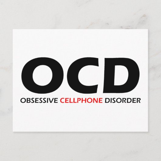 OCD - Obsessieve Cellphone Disorder Briefkaart (Voorkant)