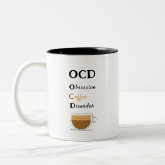 OCD Obsessieve Coffee stoornis Tweekleurige Koffiemok