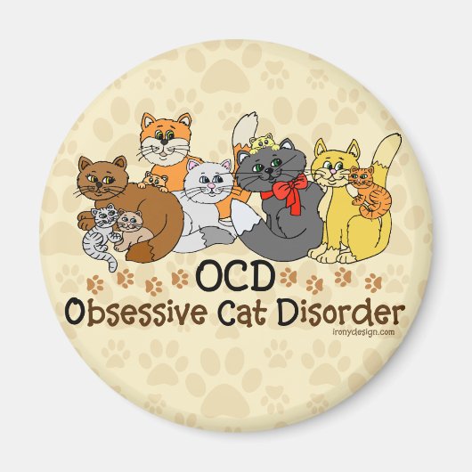 OCD obsessieve kat stoornis Magneet (Voorkant)