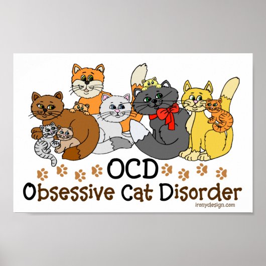 OCD obsessieve kat stoornis Poster (Voorkant)