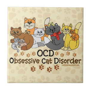 OCD obsessieve kat stoornis Tegeltje
