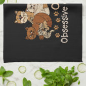 OCD obsessieve kat stoornis Theedoek (Gevouwen)