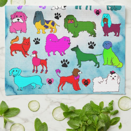 OCD Obsessive Canine Disorder Serviette de cuisine (Plié)