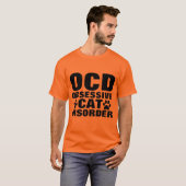 OCD OBSESSIVE CAT TROUBLE Drôle T-shirts (Devant entier)