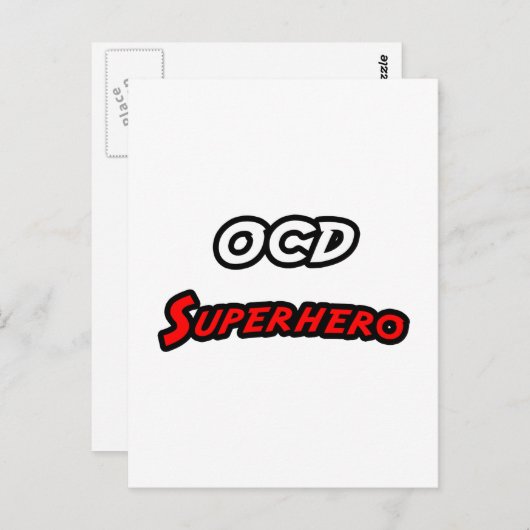 OCD Superheld Briefkaart (Voorkant / Achterkant)