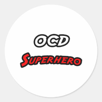 OCD Superheld Ronde Sticker