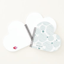 Oceaan Aqua Golven Hart Vorm Spiraal Notitieboek