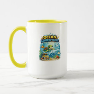 Oceaan Avontuur Cute Zeeschildpad Koffiemok Mok