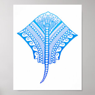 oceaan_blauw_gistend_ray poster