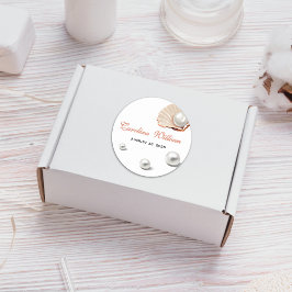 Oceaan een kleine parel onder het zeeen baby showe ronde sticker