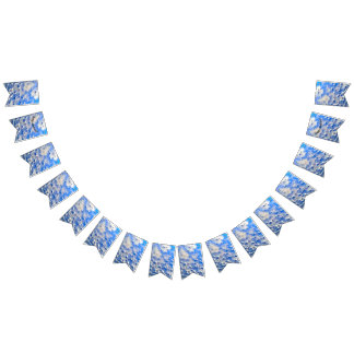 Oceaan en hemelsblauw reflecties vlaggetjes