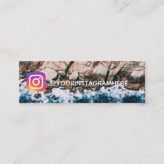 Oceaan en strand mini visitekaartje (Voorkant)