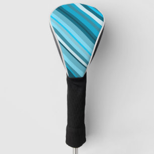 Oceaan-geïnspireerde Blauw/Blauwgroen/Strepen Aqu Golfheadcover