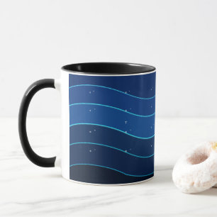 Oceaan Golf Koffiemok Diepe Blauwe Zeegolven Mok