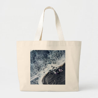 Oceaan golf kristal kunst tote tas kust strand tas