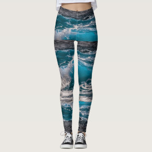 Oceaan golf leggings