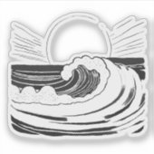 Oceaan Golf Sticker (Voorkant)