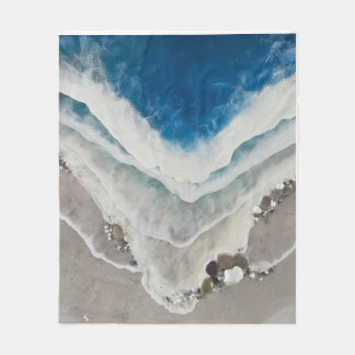 Oceaan golven kristal kunst fleece deken