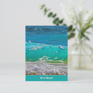 Oceaan golven strand kunst We zijn verhuisd (of uw Briefkaart