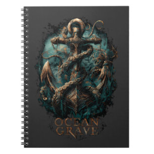 Oceaan Graf Kraken Anker Donkere Fantasie Notitieboek