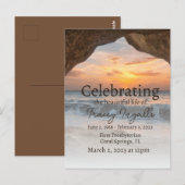 Oceaan Grot Strand Viering van het Leven  Briefkaart (Voorkant / Achterkant)