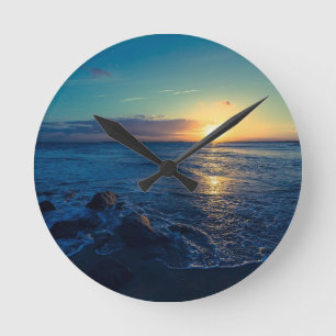 Oceaan Horizon Zonsondergang Ronde Klok
