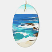 Oceaan in Carmel Keramisch Ornament (Links)