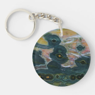 Oceaan Jasper Slab Sleutelhanger
