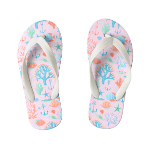 Oceaan Koraal Anker Engel Vis  Kinder Slippers Teenslippers