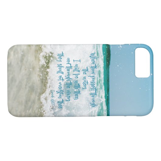 Oceaan met Jesaja Bijbelvers Case-Mate iPhone Case (Achterkant (Horizontaal))