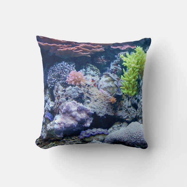 Oceaan onder water, zee, echt afbeelding kussen (Voorkant)