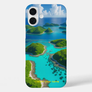 "Oceaan Ontsnapping: Luchtig Eiland Paradijs" iPhone 16 Plus Hoesje