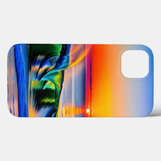 Oceaan op zonsondergang Case-Mate iPhone case (Achterkant (horizontaal))
