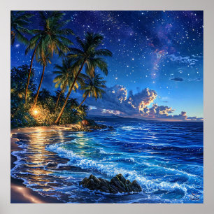 🌴 Oceaan Palmboom Zeegezicht Decoratie Cadeau Voo