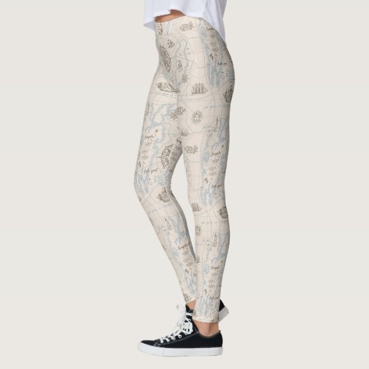  oceaan plattegrond leggings (Links)