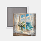  oceaan scène kustkunst magneet (Voorkant / Achterkant)