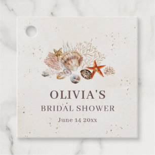 Oceaan Schelpen Strand Boho Kust Bruiloft Feest Bedankjes Labels