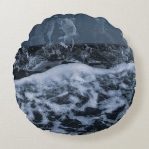 Oceaan Schuim Spetter Close-up 1 Rond Kussen