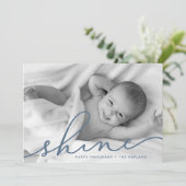 Oceaan | Shine Script Hanukkah-foto Feestdagenkaart (Staand voorkant)